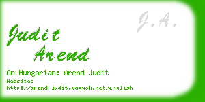 judit arend business card